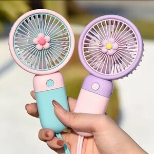 New Rechargeable Portable‎ Mini Cute Flower Handheld Fan